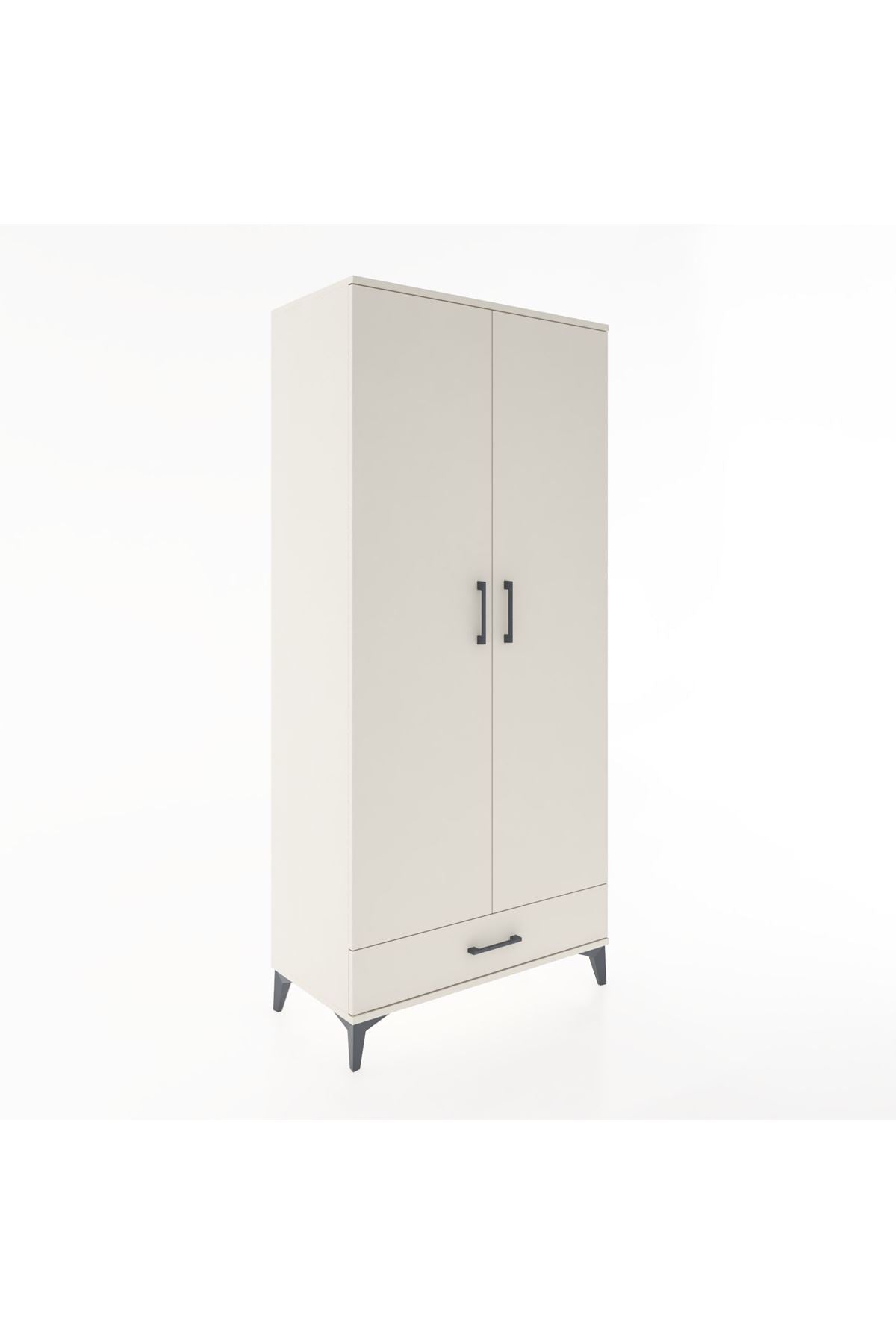 Hyperion Dolap 5 Raflı Tek Çekmeceli 2 Kapaklı 88x44x195 Aytaşı-Aytaşı