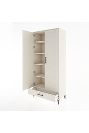 Hyperion Dolap 5 Raflı Tek Çekmeceli 2 Kapaklı 88x44x195 Aytaşı-Aytaşı