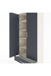 Hyperion Dolap 5 Raflı Tek Çekmeceli 2 Kapaklı 88x44x195 Aytaşı-Antrasit