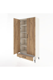 Hyperion Dolap 5 Raflı Tek Çekmeceli 2 Kapaklı 88x44x195 Aytaşı-Çam