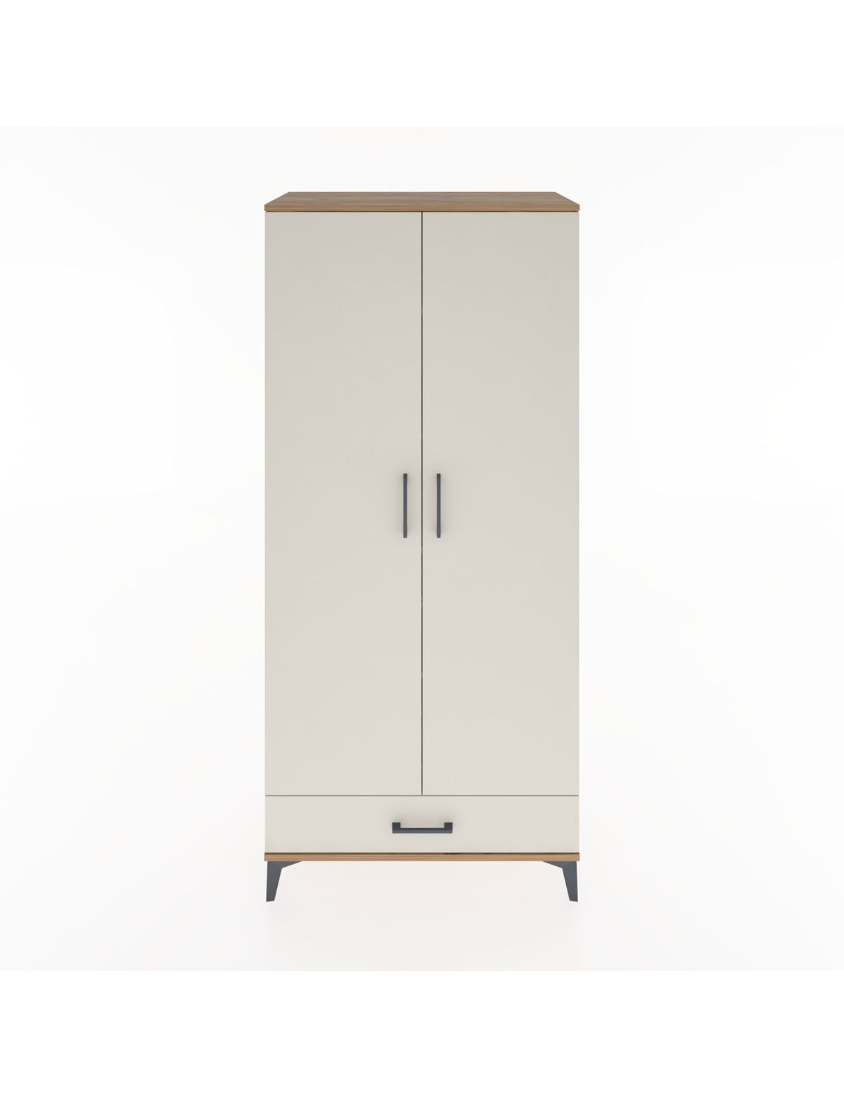 Hyperion Dolap 5 Raflı Tek Çekmeceli 2 Kapaklı 88x44x195 Çam-Aytaşı