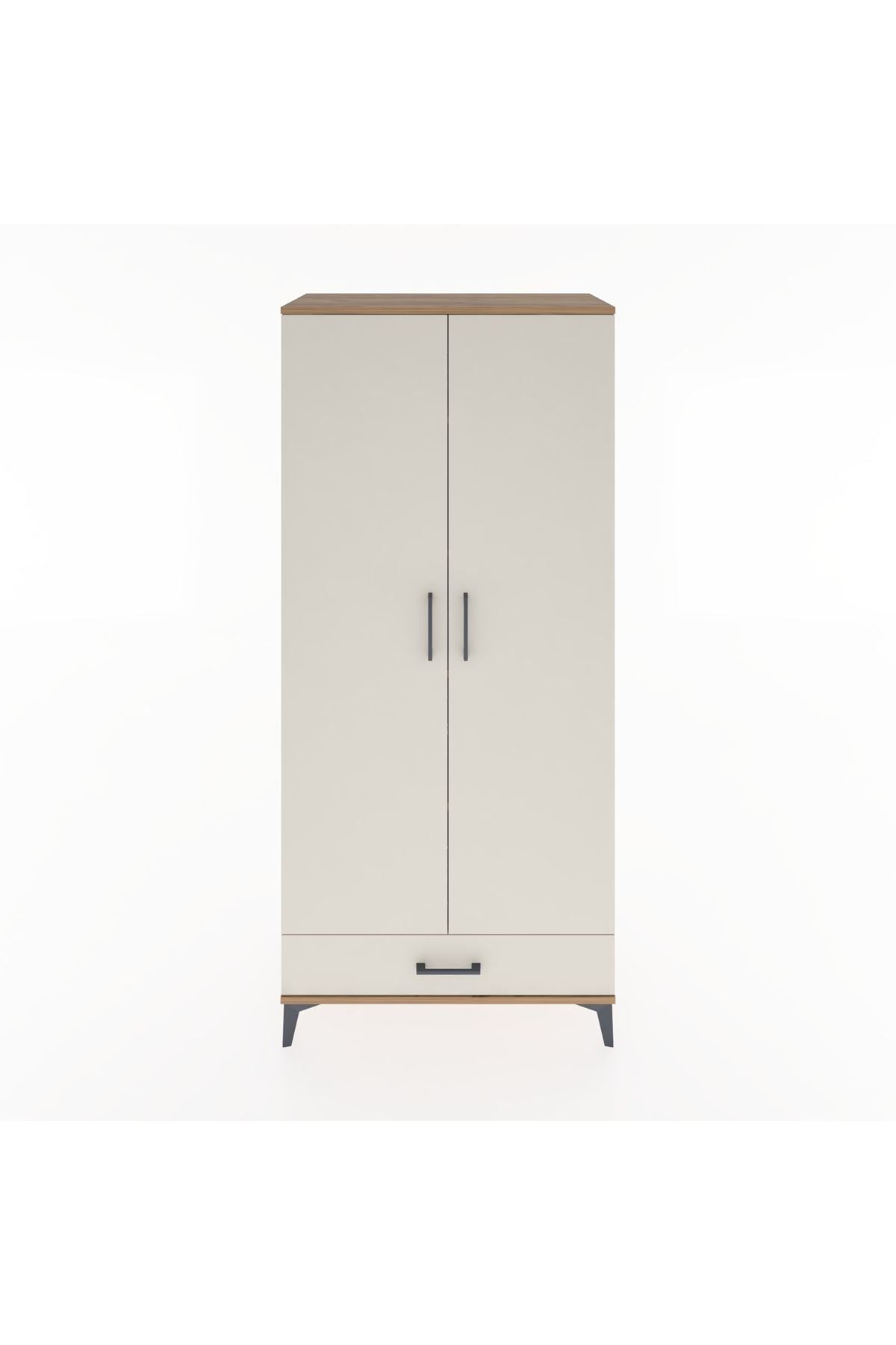 Hyperion Dolap 5 Raflı Tek Çekmeceli 2 Kapaklı 88x44x195 Çam-Aytaşı