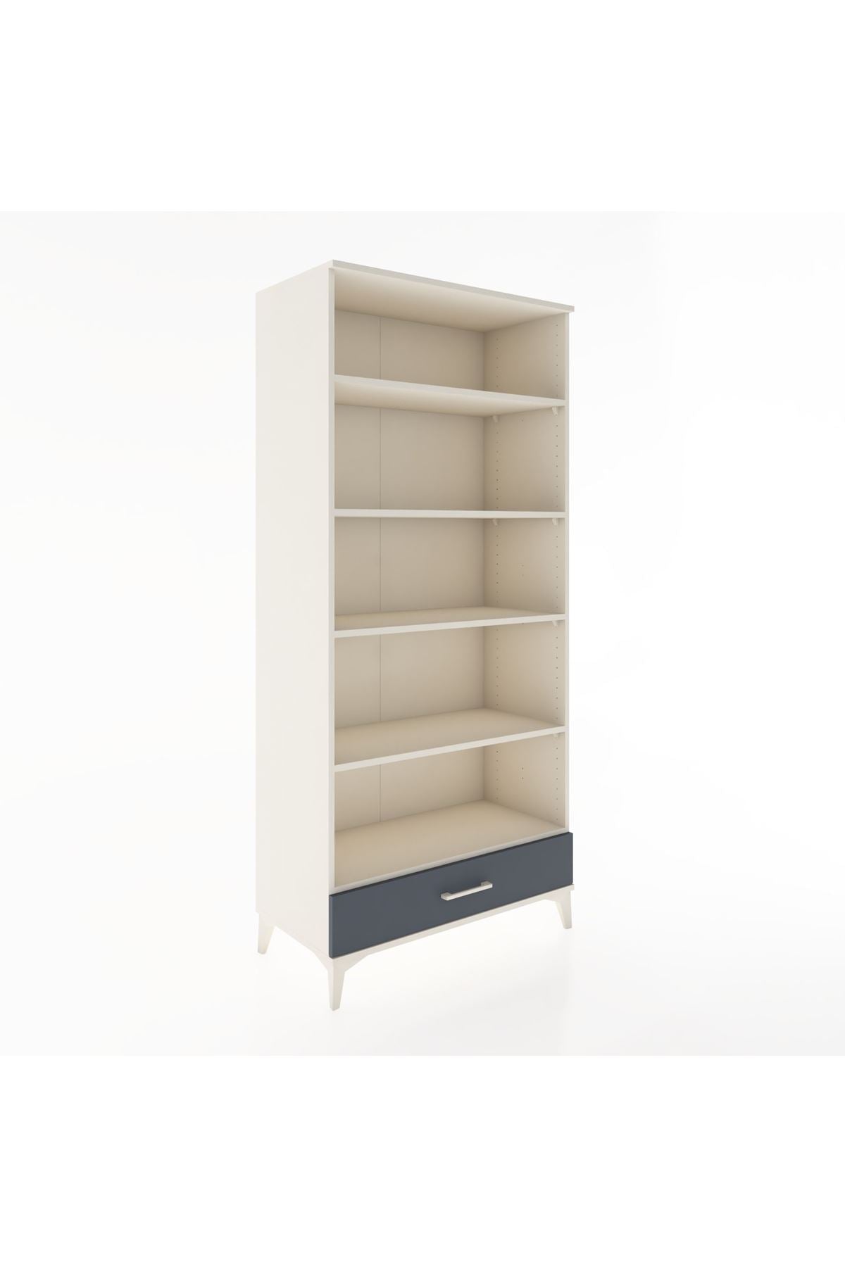 Hyperion Dolap 5 Raflı Tek Çekmeceli 88x44x195 Aytaşı-Antrasit