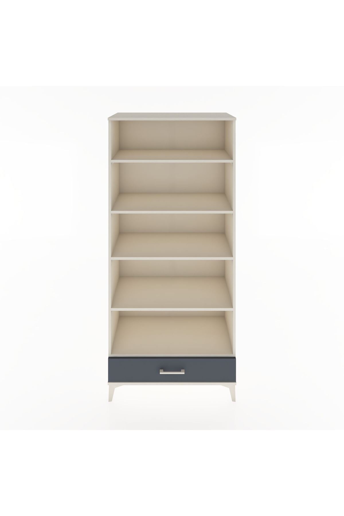 Hyperion Dolap 5 Raflı Tek Çekmeceli 88x44x195 Aytaşı-Antrasit