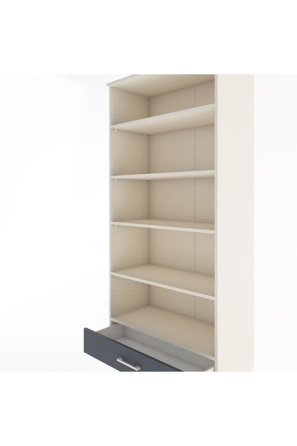 Hyperion Dolap 5 Raflı Tek Çekmeceli 88x44x195 Aytaşı-Antrasit