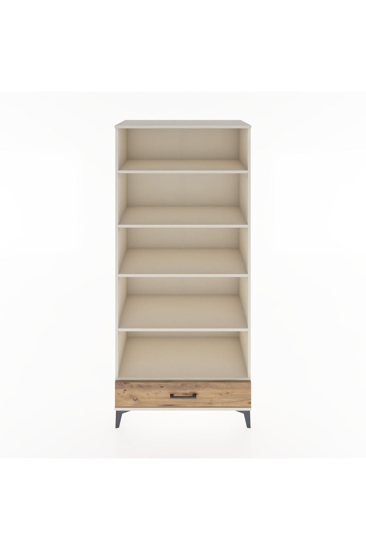 Hyperion Dolap 5 Raflı Tek Çekmeceli 88x44x195 Aytaşı-Çam