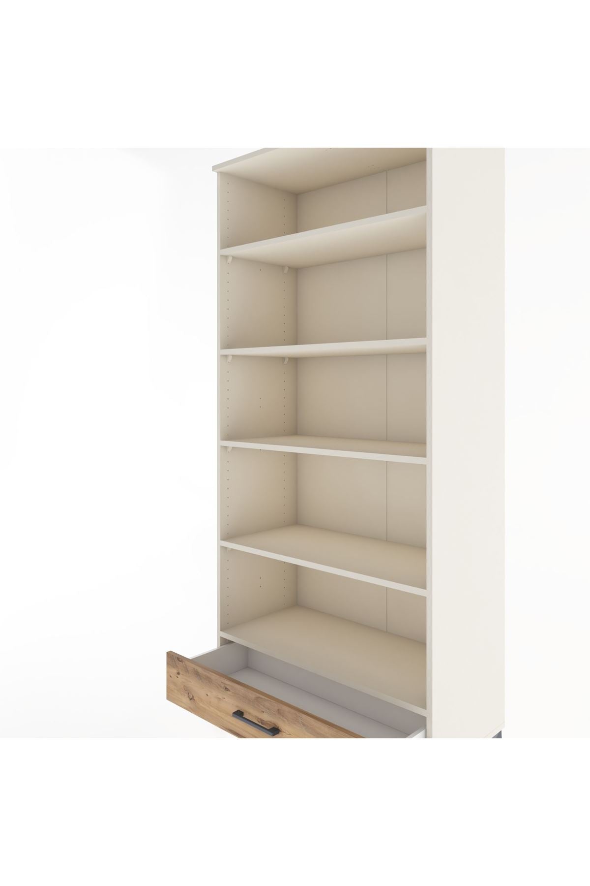Hyperion Dolap 5 Raflı Tek Çekmeceli 88x44x195 Aytaşı-Çam