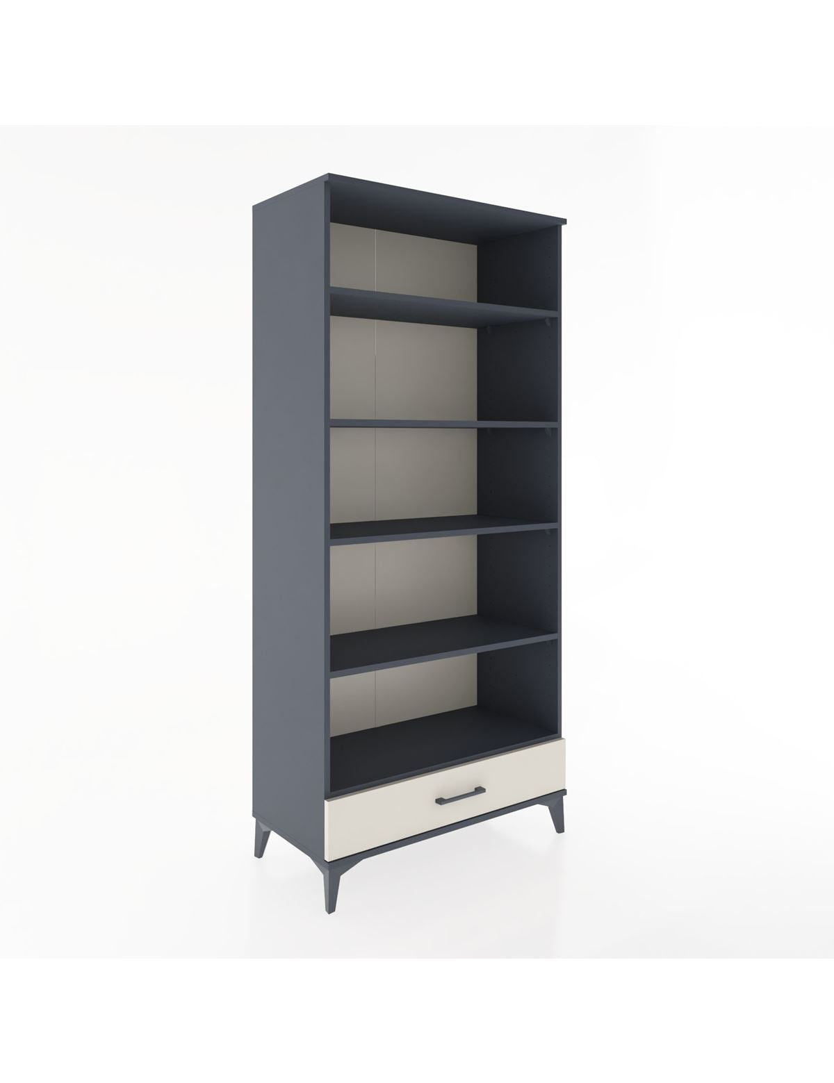 Hyperion Dolap 5 Raflı Tek Çekmeceli 88x44x195 Antrasit-Aytaşı