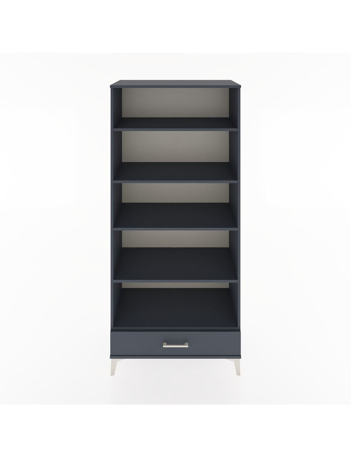 Hyperion Dolap 5 Raflı Tek Çekmeceli 88x44x195 Antrasit-Antrasit