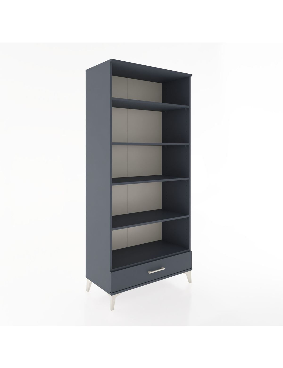 Hyperion Dolap 5 Raflı Tek Çekmeceli 88x44x195 Antrasit-Antrasit