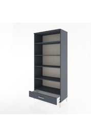 Hyperion Dolap 5 Raflı Tek Çekmeceli 88x44x195 Antrasit-Antrasit