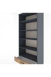 Hyperion Dolap 5 Raflı Tek Çekmeceli 88x44x195 Antrasit-Çam