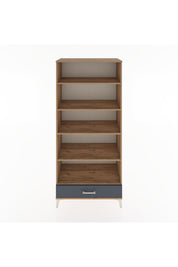 Hyperion Dolap 5 Raflı Tek Çekmeceli 88x44x195 Çam-Antrasit
