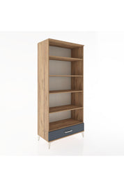 Hyperion Dolap 5 Raflı Tek Çekmeceli 88x44x195 Çam-Antrasit