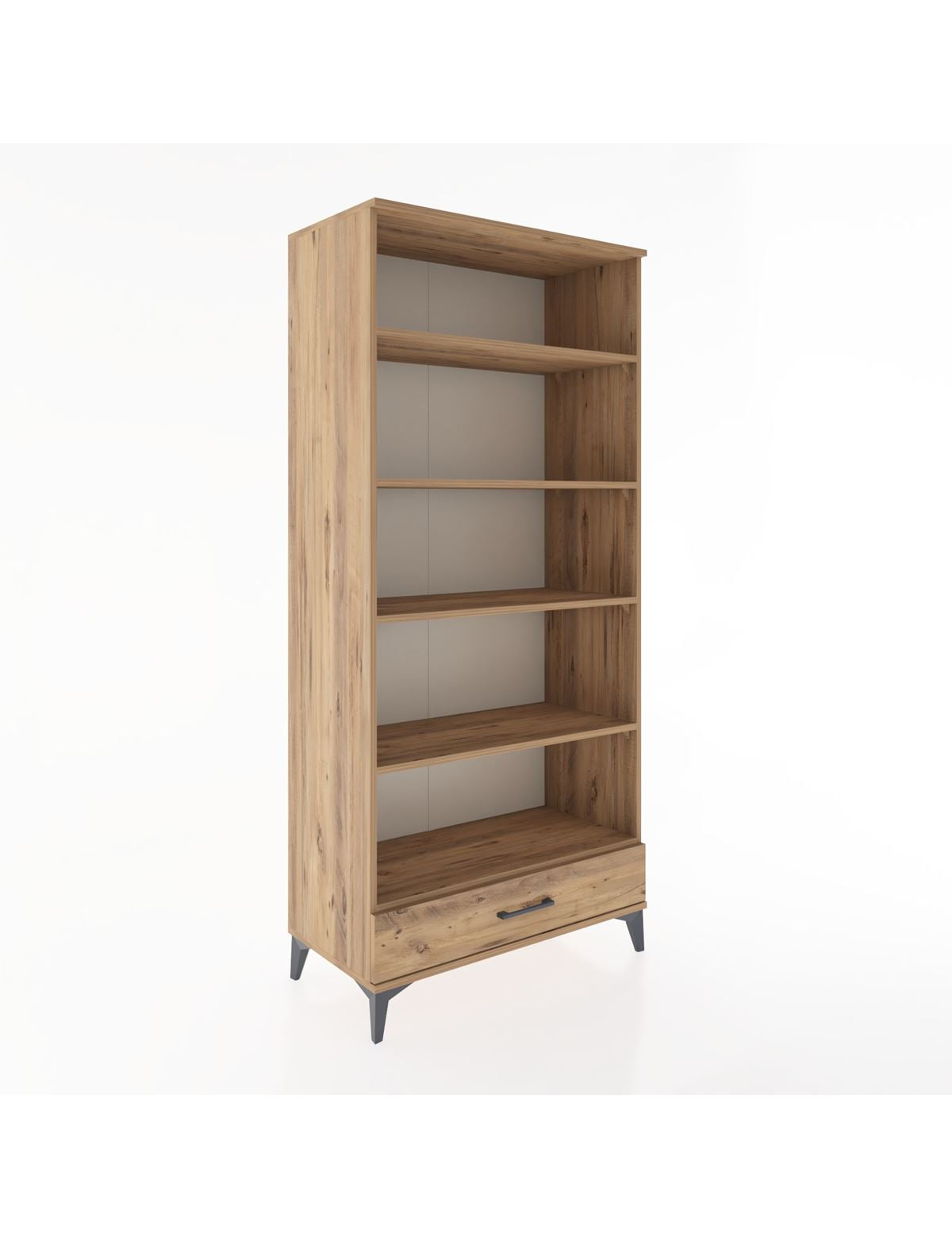 Hyperion Dolap 5 Raflı Tek Çekmeceli 88x44x195 Çam-Çam