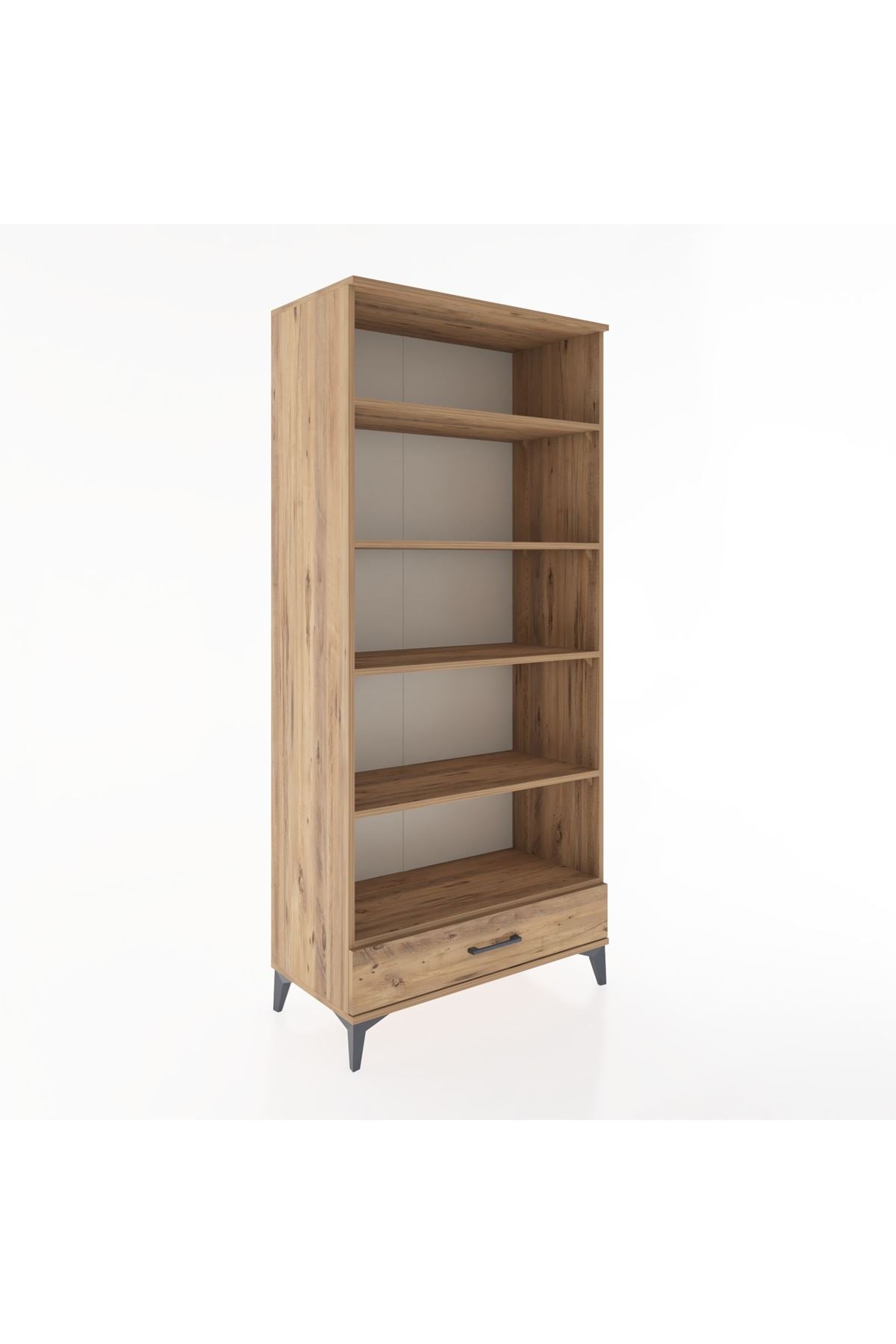 Hyperion Dolap 5 Raflı Tek Çekmeceli 88x44x195 Çam-Çam