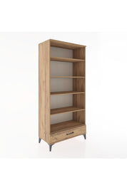 Hyperion Dolap 5 Raflı Tek Çekmeceli 88x44x195 Çam-Çam