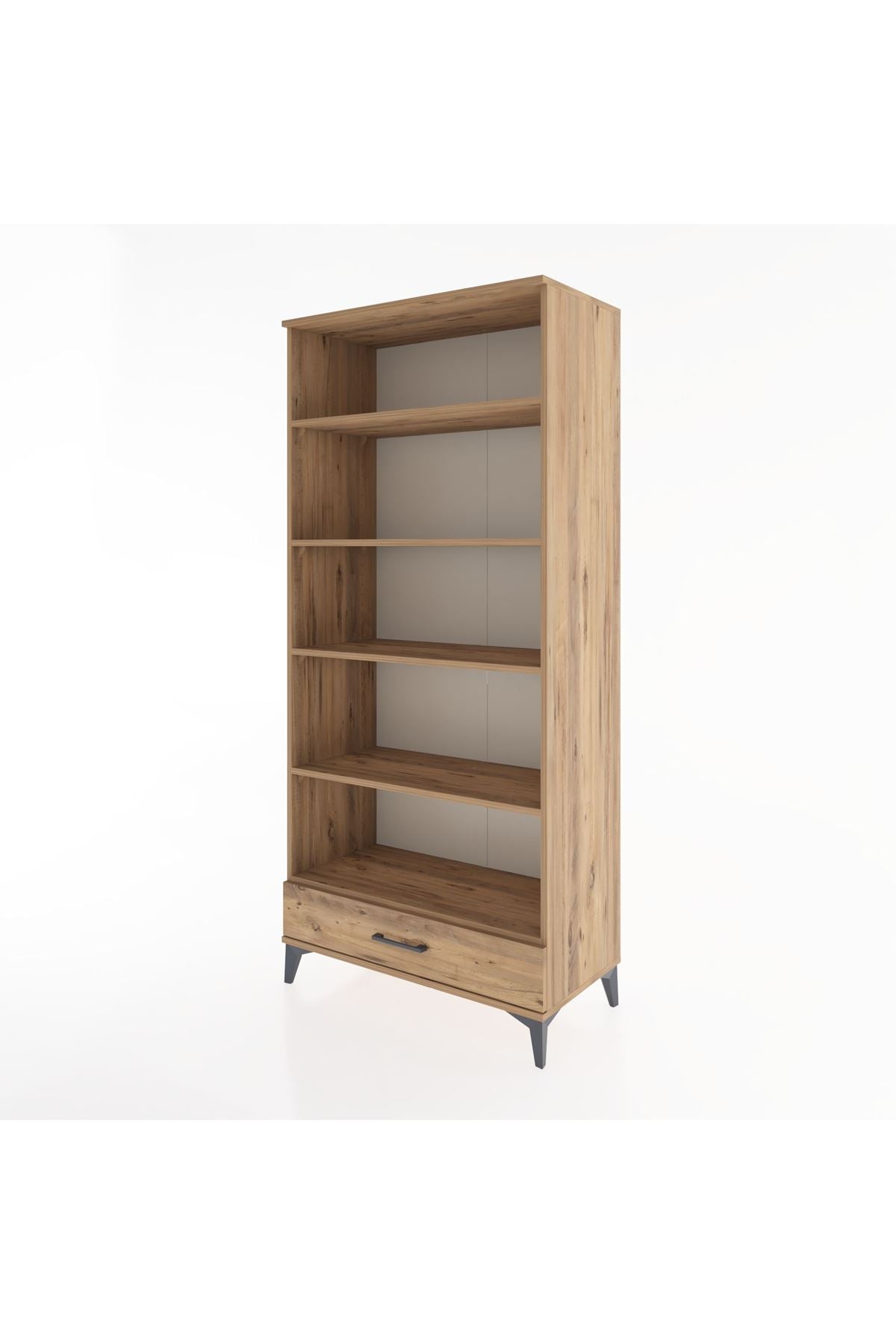 Hyperion Dolap 5 Raflı Tek Çekmeceli 88x44x195 Çam-Çam