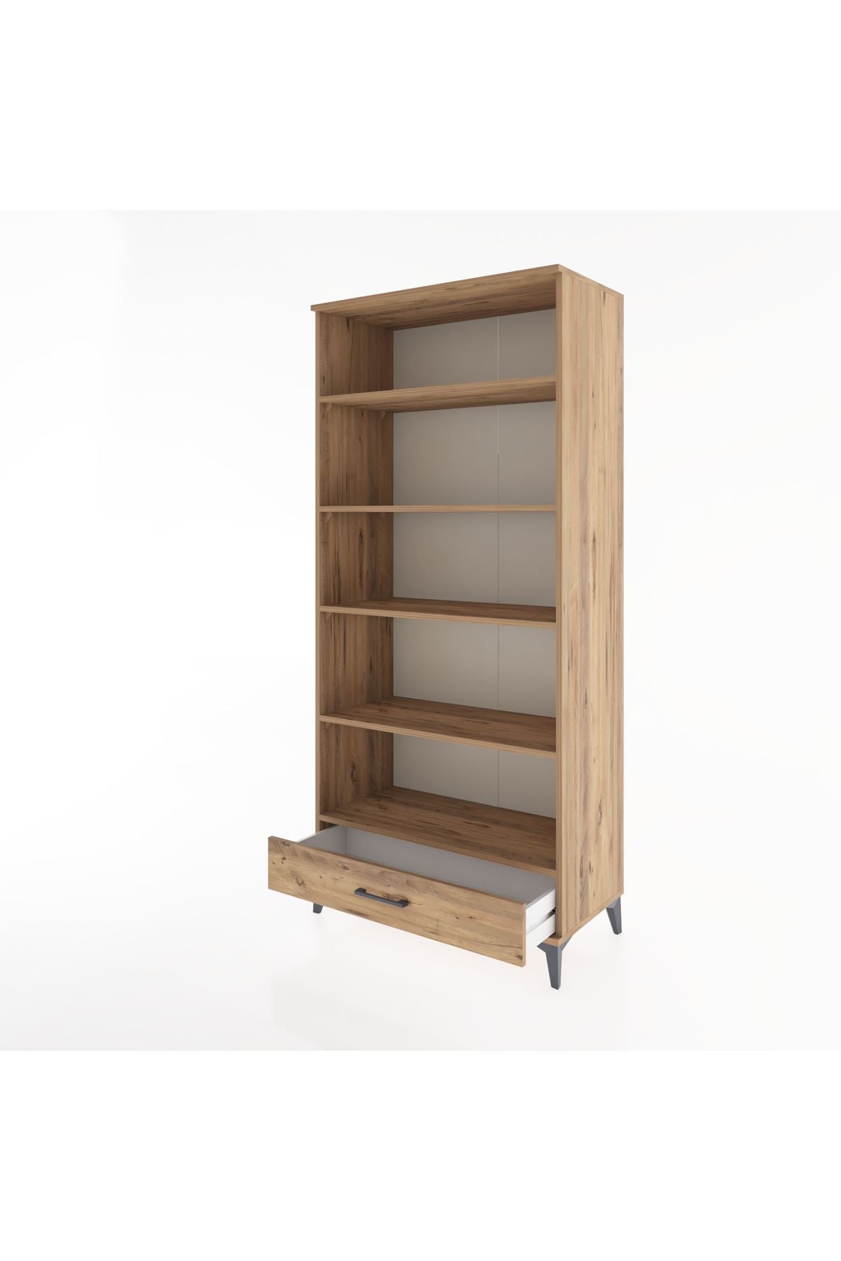 Hyperion Dolap 5 Raflı Tek Çekmeceli 88x44x195 Çam-Çam