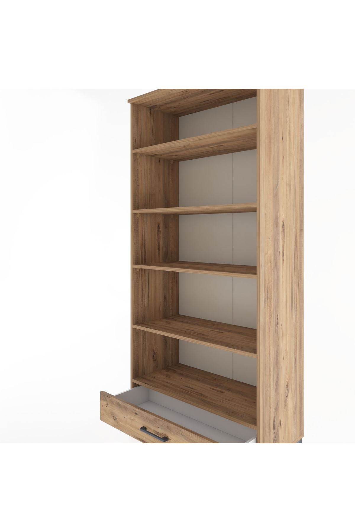 Hyperion Dolap 5 Raflı Tek Çekmeceli 88x44x195 Çam-Çam