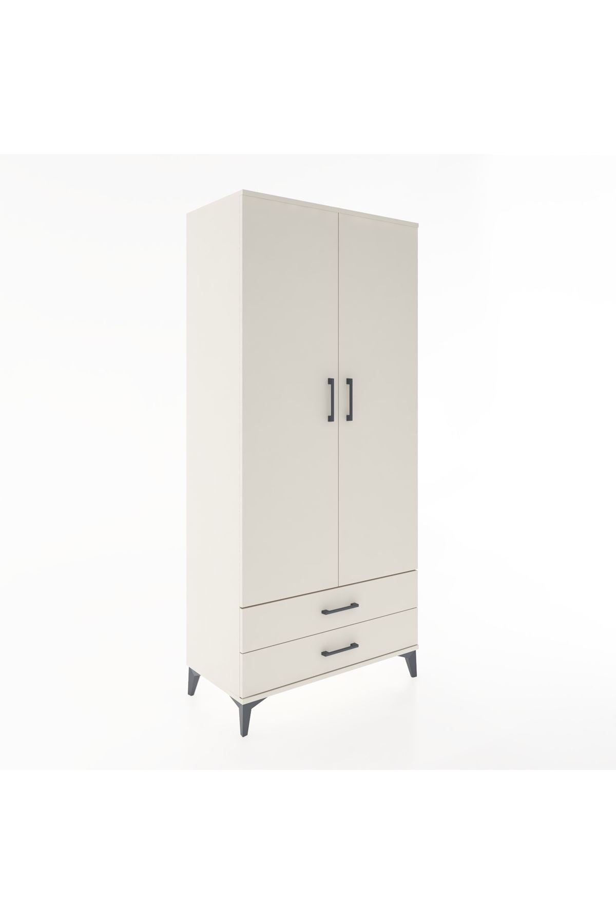 Hyperion Dolap 3 Raflı 2 Çekmeceli Tek Askılı 88x44x195 Aytaşı-Aytaşı