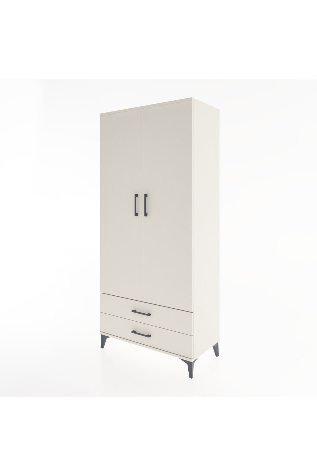 Hyperion Dolap 3 Raflı 2 Çekmeceli Tek Askılı 88x44x195 Aytaşı-Aytaşı