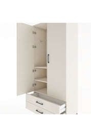 Hyperion Dolap 3 Raflı 2 Çekmeceli Tek Askılı 88x44x195 Aytaşı-Aytaşı