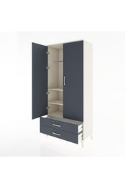 Hyperion Dolap 3 Raflı 2 Çekmeceli Tek Askılı 88x44x195 Aytaşı-Antrasit