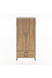 Hyperion Dolap 3 Raflı 2 Çekmeceli Tek Askılı 88x44x195 Aytaşı-Çam