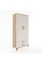 Hyperion Dolap 3 Raflı 2 Çekmeceli Tek Askılı 88x44x195 Çam-Aytaşı