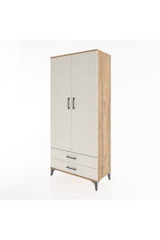 Hyperion Dolap 3 Raflı 2 Çekmeceli Tek Askılı 88x44x195 Çam-Aytaşı