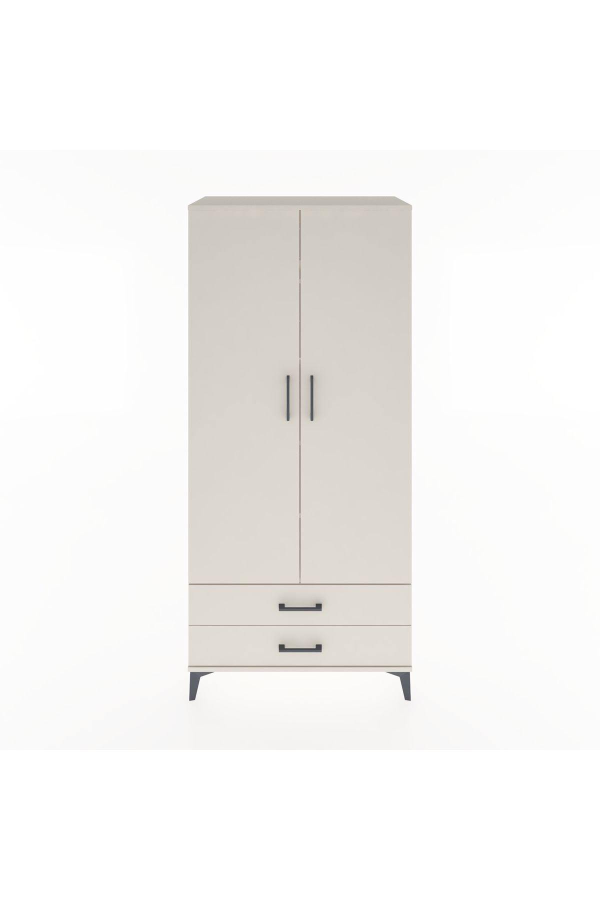 Hyperion Dolap 5 Raflı 2 Çekmeceli 2 Kapaklı 88x44x195 Aytaşı-Aytaşı