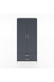 Hyperion Dolap 5 Raflı 2 Çekmeceli 2 Kapaklı 88x44x195 Antrasit-Antrasit