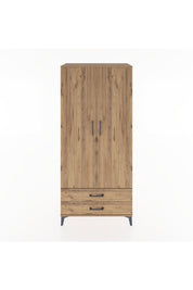 Hyperion Dolap 5 Raflı 2 Çekmeceli 2 Kapaklı 88x44x195 Çam-Çam