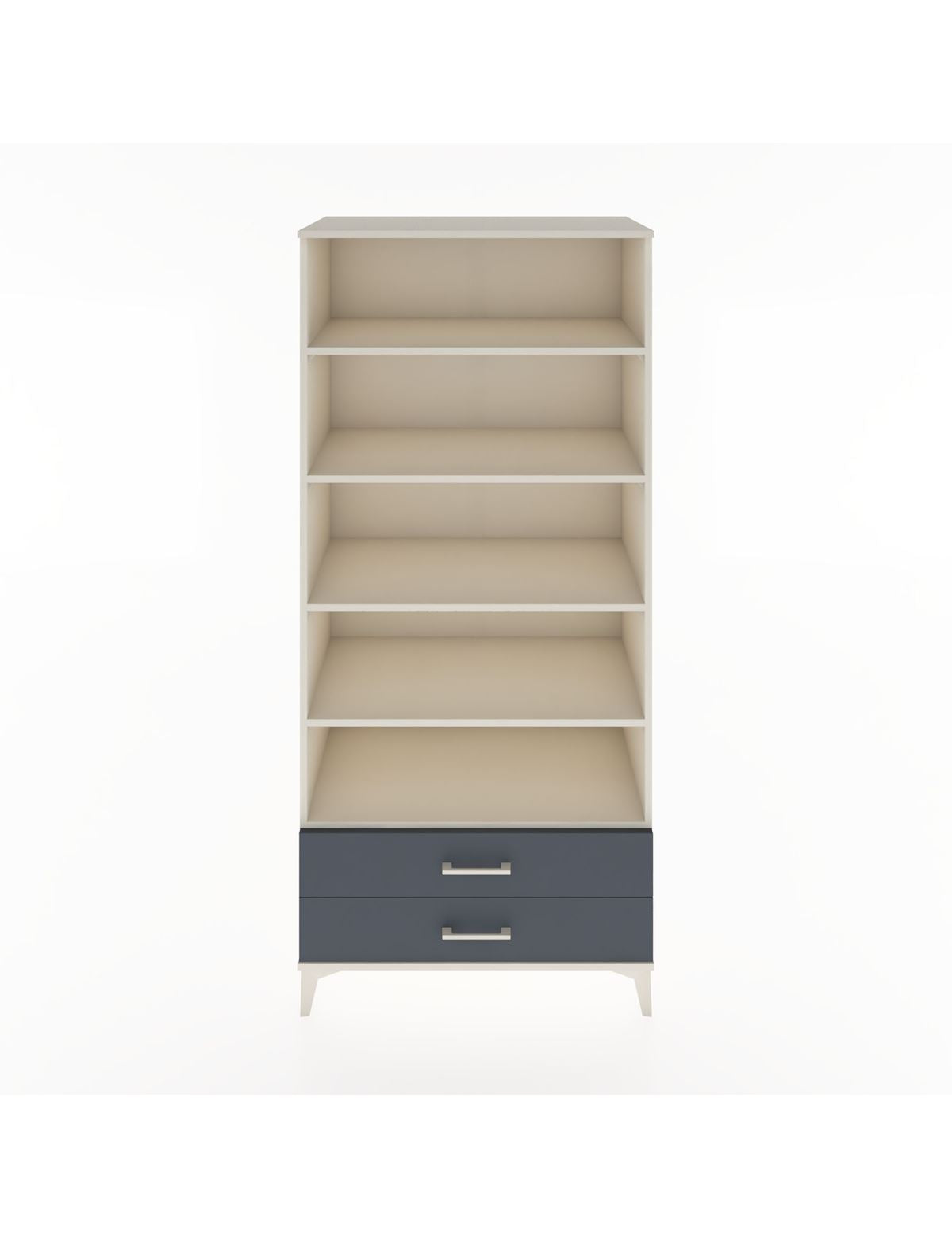 Hyperion Dolap 5 Raflı 2 Çekmeceli 88x44x195 Aytaşı-Antrasit