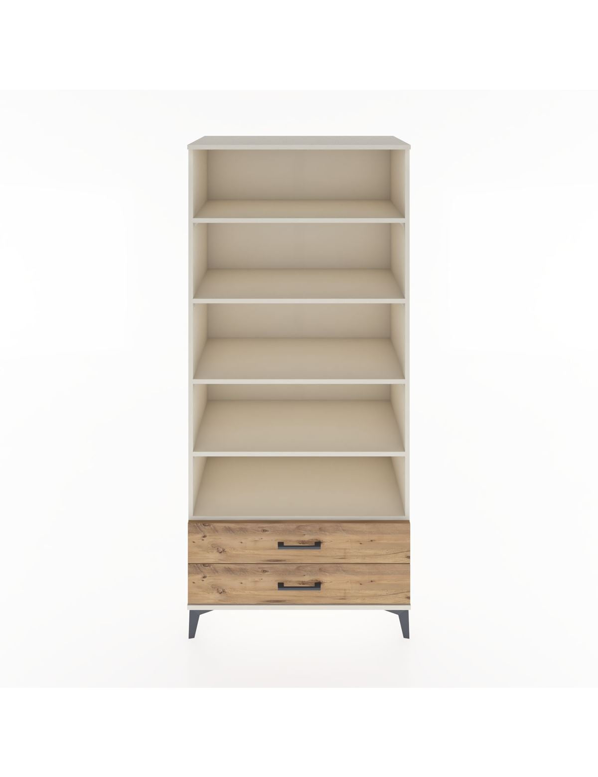 Hyperion Dolap 5 Raflı 2 Çekmeceli 88x44x195 Aytaşı-Çam