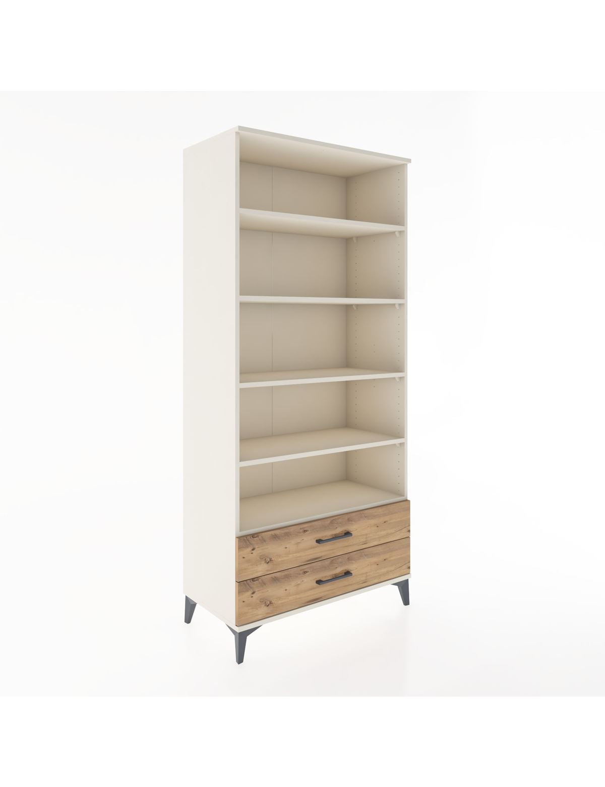 Hyperion Dolap 5 Raflı 2 Çekmeceli 88x44x195 Aytaşı-Çam