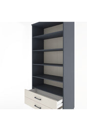 Hyperion Dolap 5 Raflı 2 Çekmeceli 88x44x195 Antrasit-Aytaşı