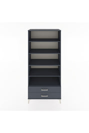 Hyperion Dolap 5 Raflı 2 Çekmeceli 88x44x195 Antrasit-Antrasit