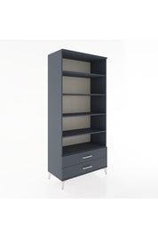 Hyperion Dolap 5 Raflı 2 Çekmeceli 88x44x195 Antrasit-Antrasit