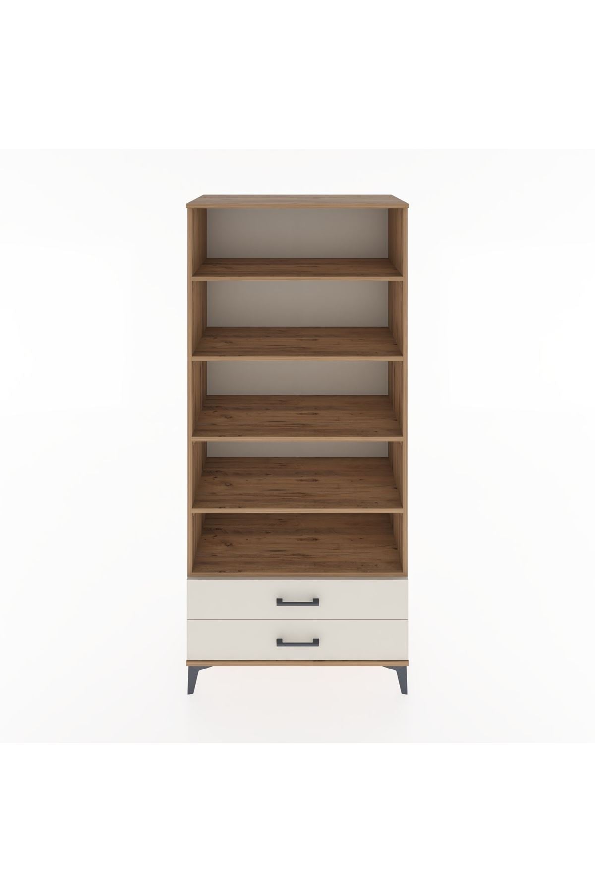 Hyperion Dolap 5 Raflı 2 Çekmeceli 88x44x195 Çam-Aytaşı