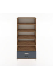 Hyperion Dolap 5 Raflı 2 Çekmeceli 88x44x195 Çam-Antrasit