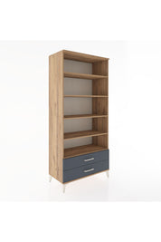 Hyperion Dolap 5 Raflı 2 Çekmeceli 88x44x195 Çam-Antrasit