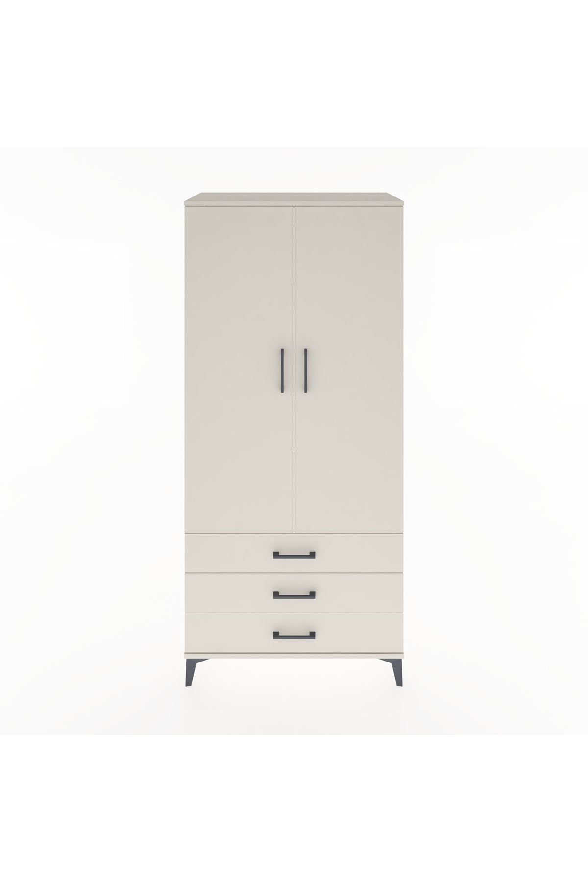 Hyperion Dolap 2 Raflı 3 Çekmeceli Tek Askılı 88x44x195 Aytaşı-Aytaşı