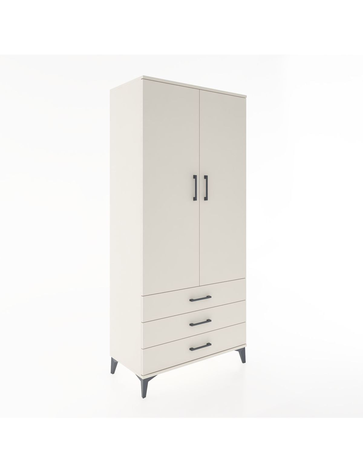 Hyperion Dolap 2 Raflı 3 Çekmeceli Tek Askılı 88x44x195 Aytaşı-Aytaşı