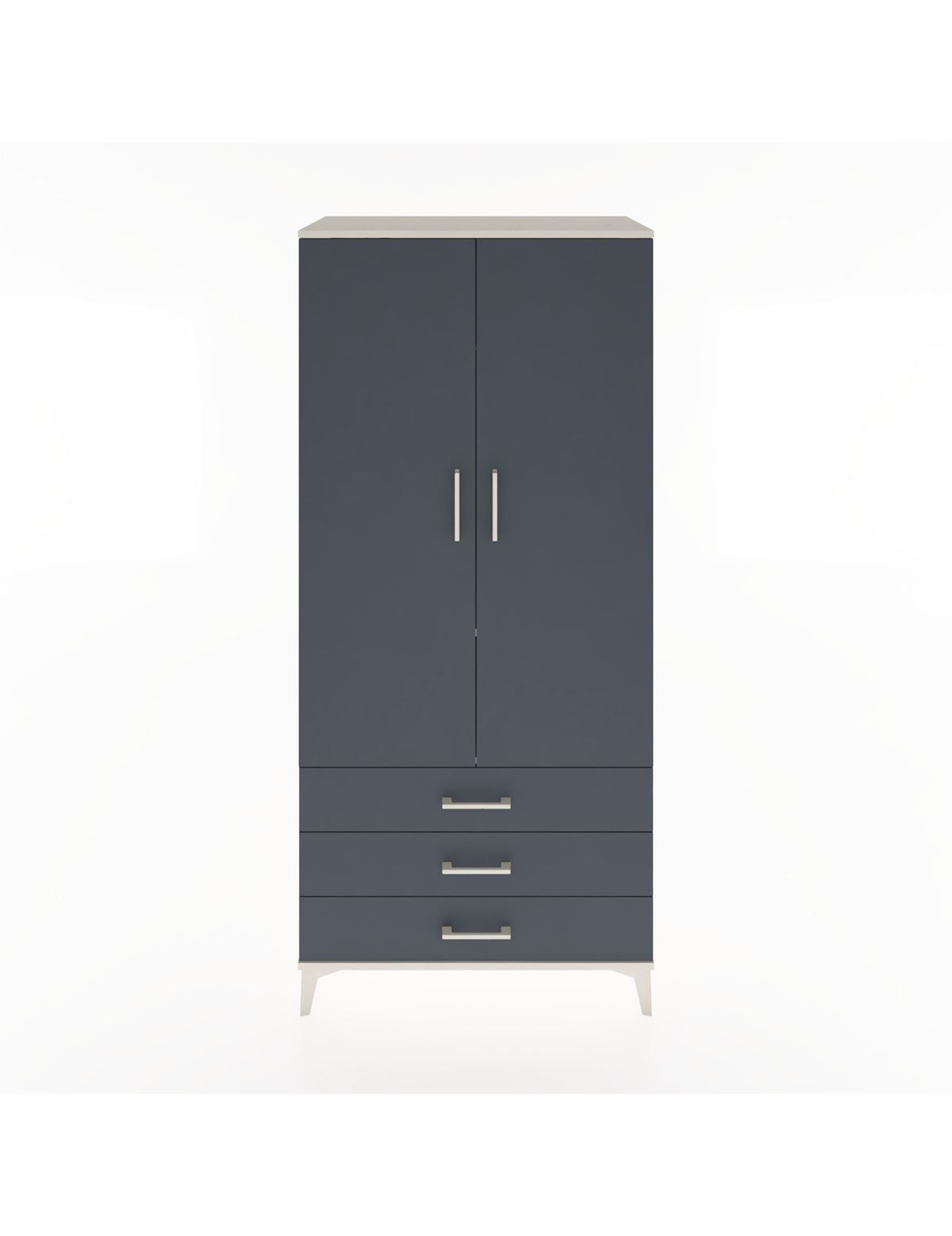 Hyperion Dolap 2 Raflı 3 Çekmeceli Tek Askılı 88x44x195 Aytaşı-Antrasit