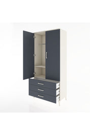 Hyperion Dolap 2 Raflı 3 Çekmeceli Tek Askılı 88x44x195 Aytaşı-Antrasit