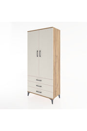 Hyperion Dolap 2 Raflı 3 Çekmeceli Tek Askılı 88x44x195 Çam-Aytaşı