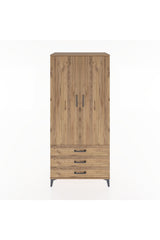 Hyperion Dolap 2 Raflı 3 Çekmeceli Tek Askılı 88x44x195