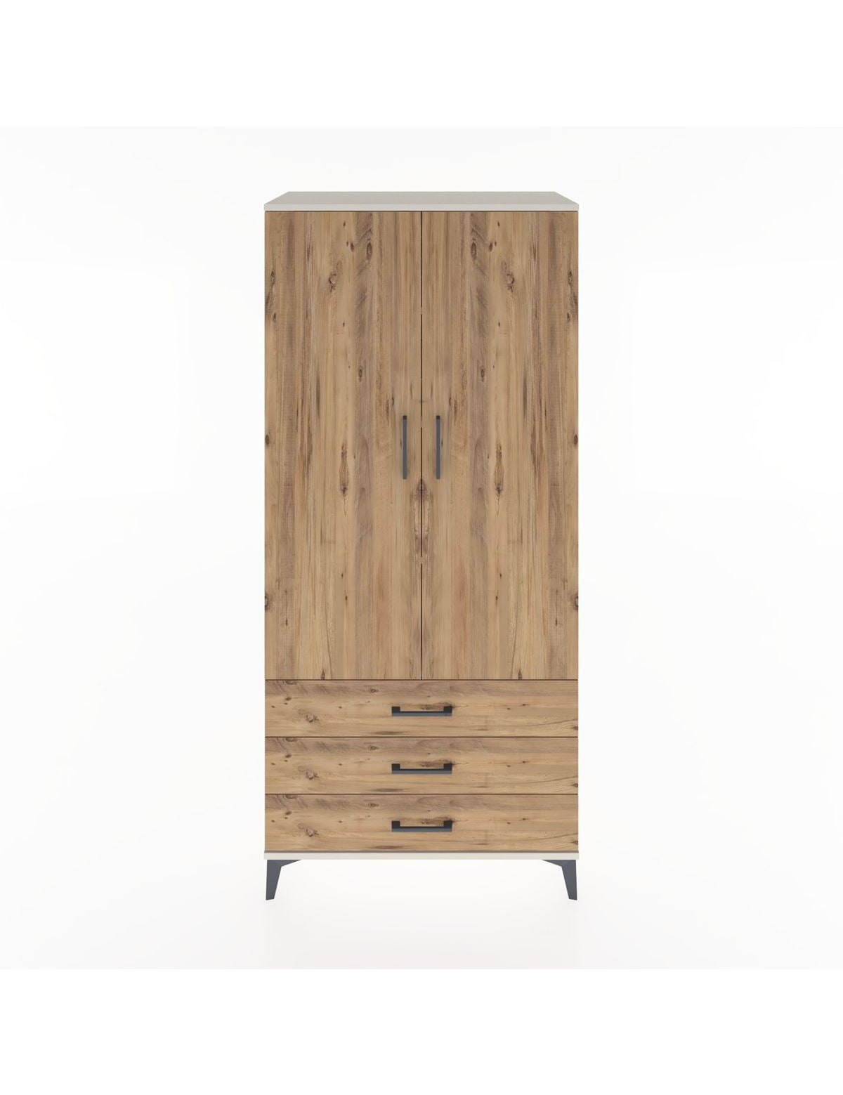 Hyperion Dolap 4 Raflı 3 Çekmeceli 2 Kapaklı 88x44x195 Aytaşı-Çam